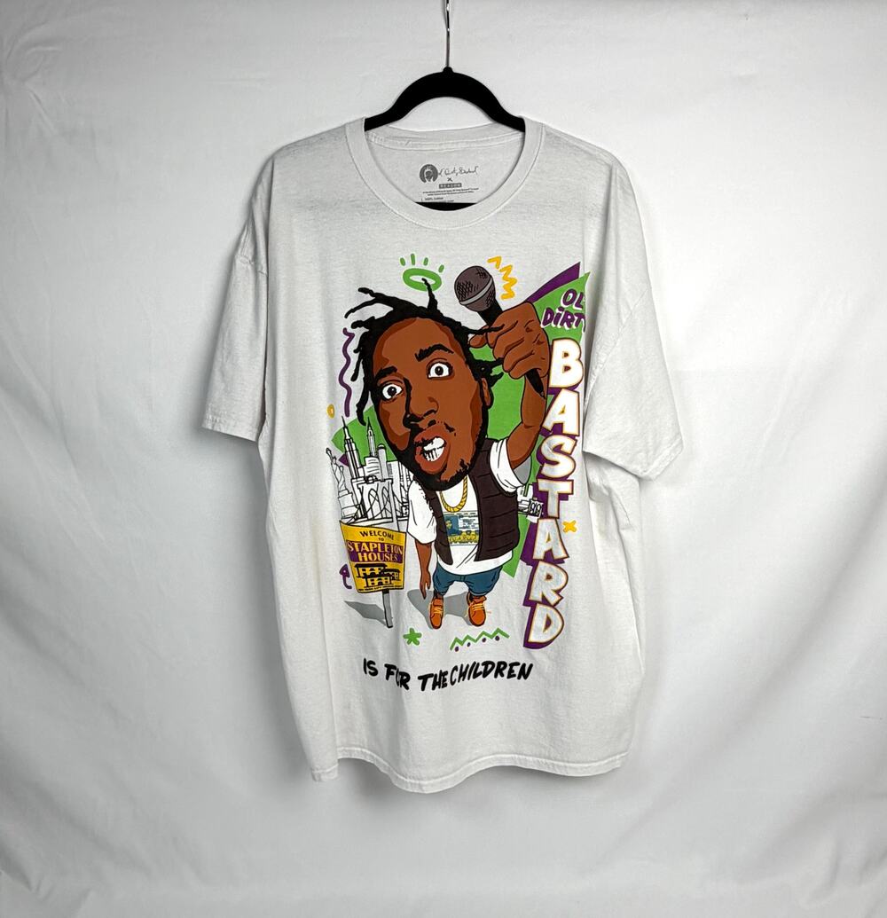 Ol Dirty Bastard x Reason Is For The Children T Shirt Mens 2XL White Graphic